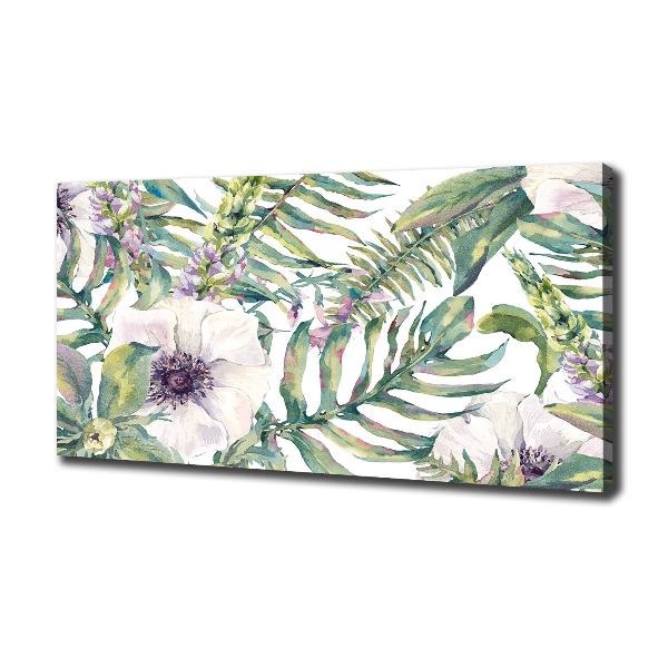 Canvas wall art Ferns and flowers