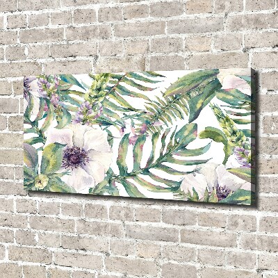 Canvas wall art Ferns and flowers