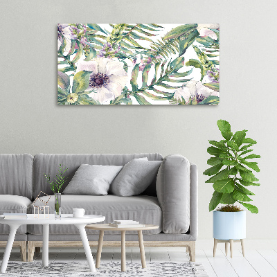 Canvas wall art Ferns and flowers