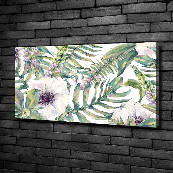 Canvas wall art Ferns and flowers