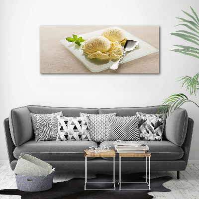 Canvas wall art Ice cream on a plate