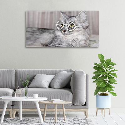 Canvas wall art Cat with glasses