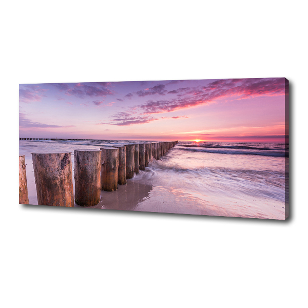 Canvas wall art Wooden breakwater