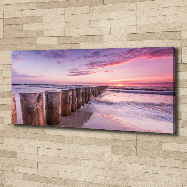 Canvas wall art Wooden breakwater