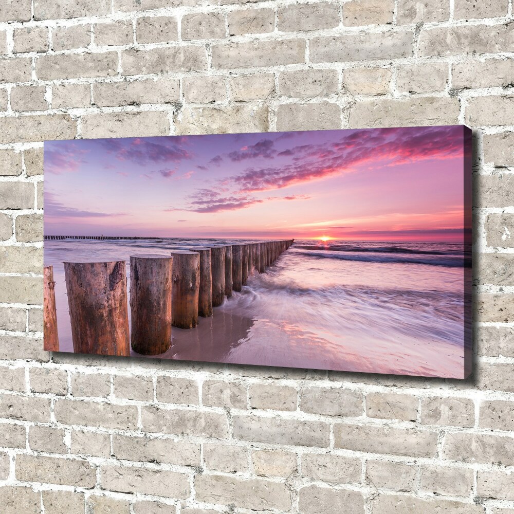 Canvas wall art Wooden breakwater