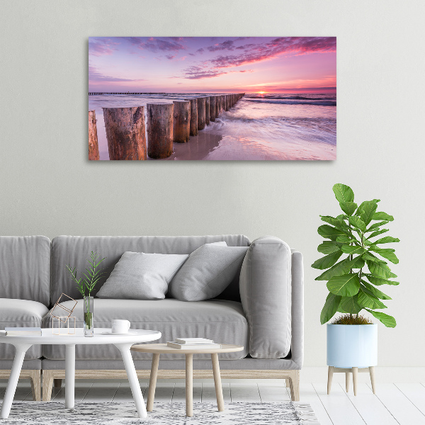 Canvas wall art Wooden breakwater