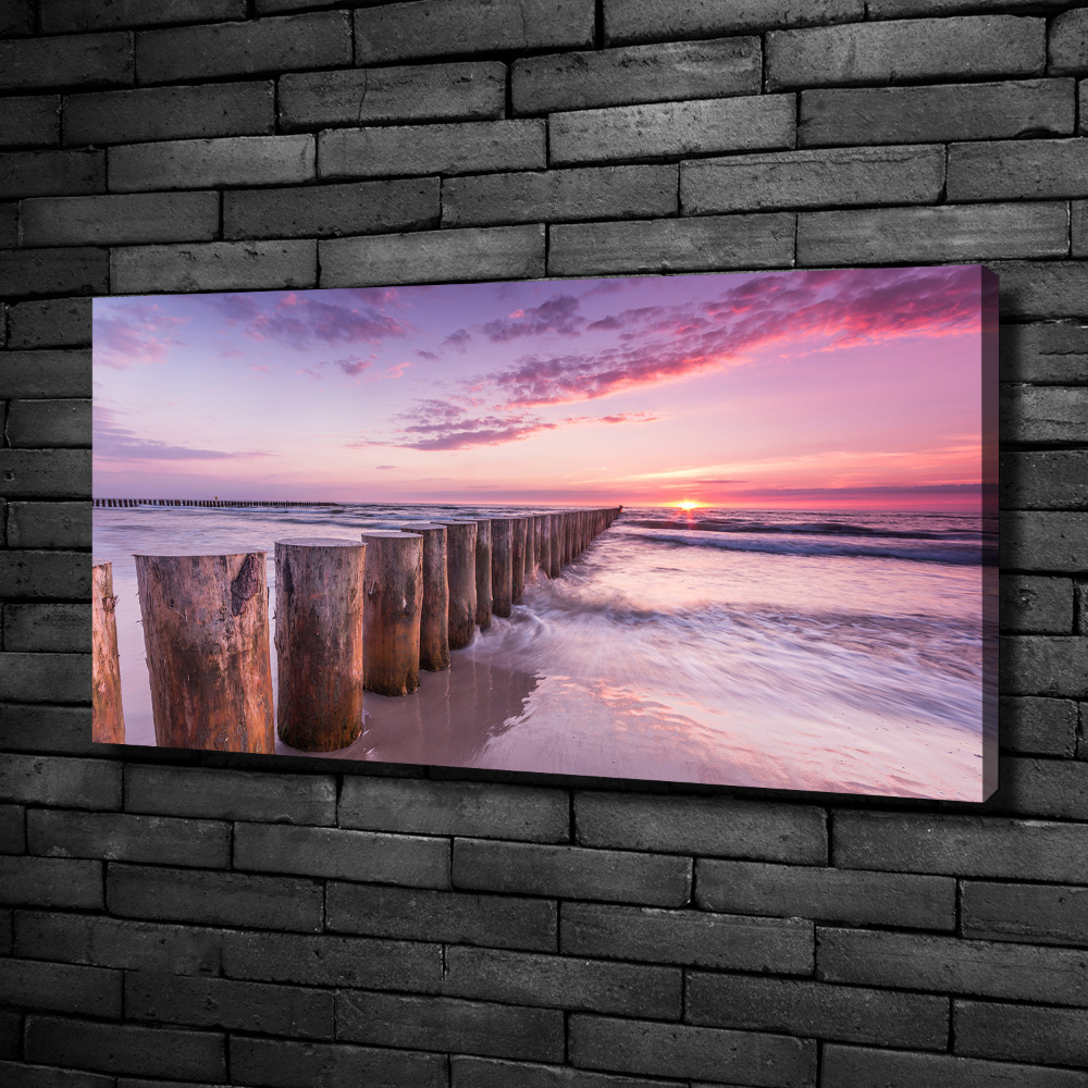 Canvas wall art Wooden breakwater