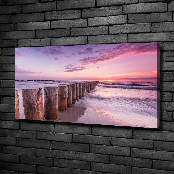 Canvas wall art Wooden breakwater