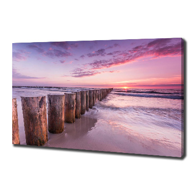 Canvas wall art Wooden breakwater