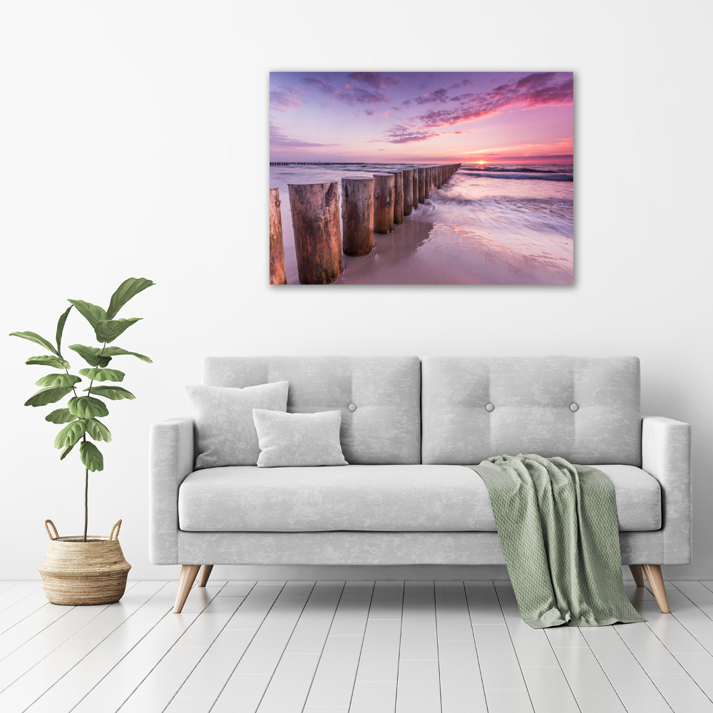 Canvas wall art Wooden breakwater