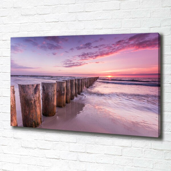 Canvas wall art Wooden breakwater