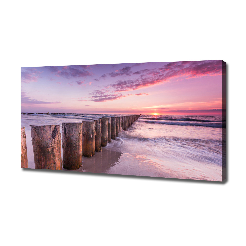 Canvas wall art Wooden breakwater