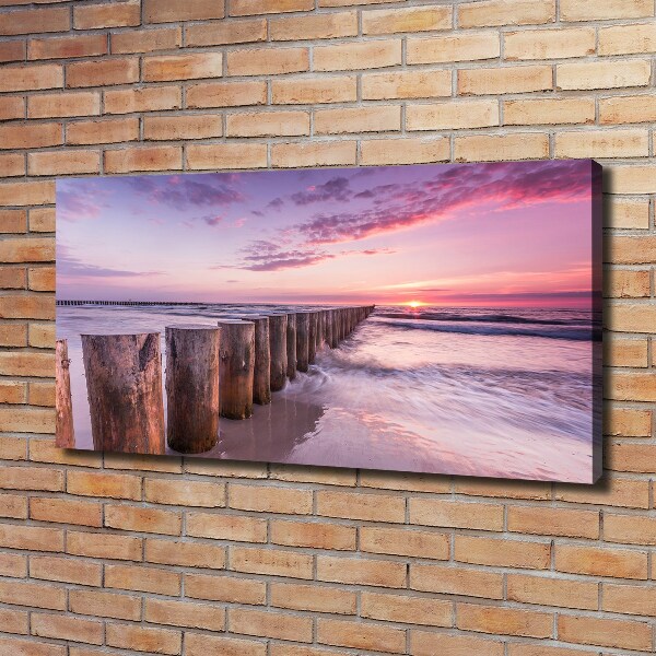 Canvas wall art Wooden breakwater