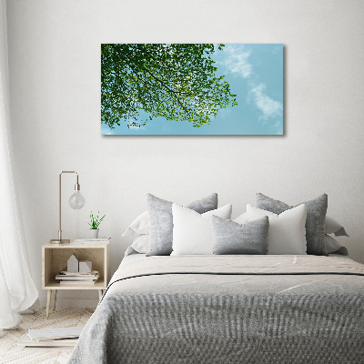 Canvas wall art Leaves in the sky