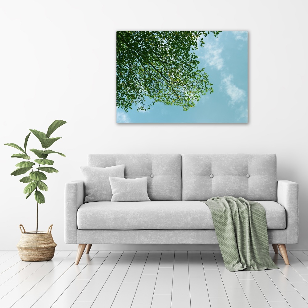 Canvas wall art Leaves in the sky