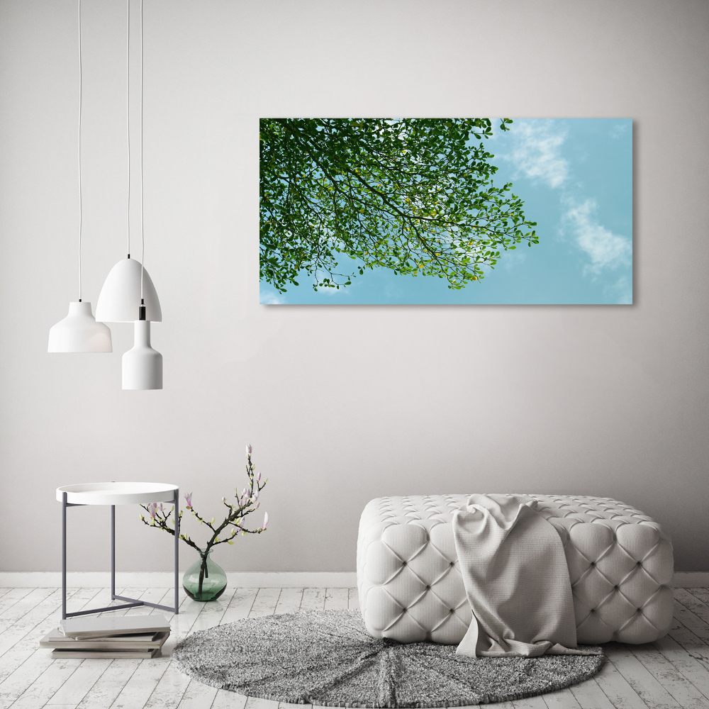 Canvas wall art Leaves in the sky