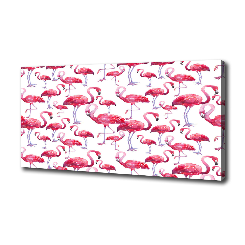 Canvas wall art Flamingos