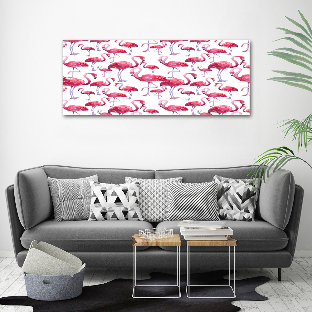 Canvas wall art Flamingos