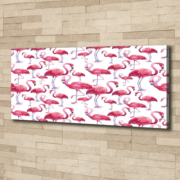 Canvas wall art Flamingos