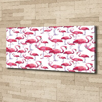 Canvas wall art Flamingos