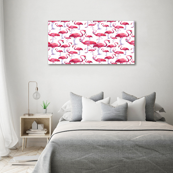 Canvas wall art Flamingos