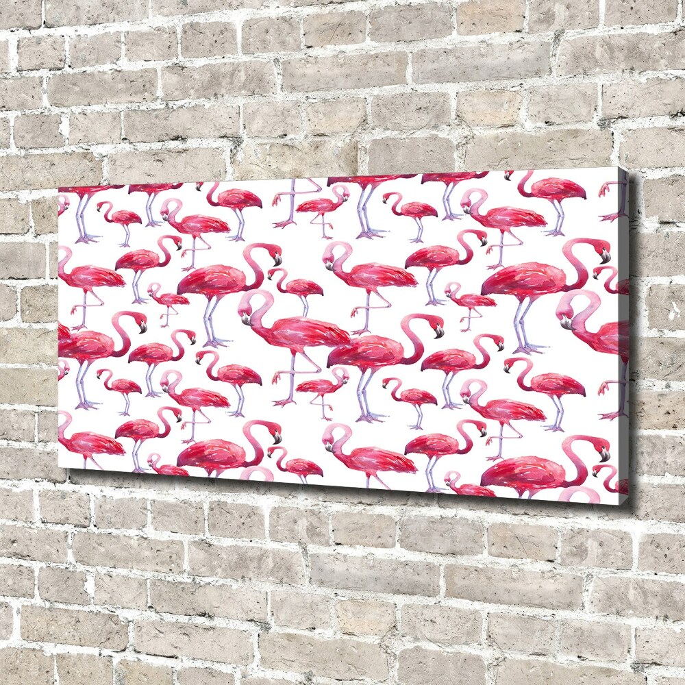 Canvas wall art Flamingos