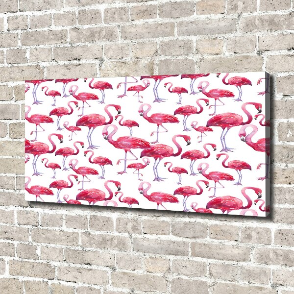 Canvas wall art Flamingos