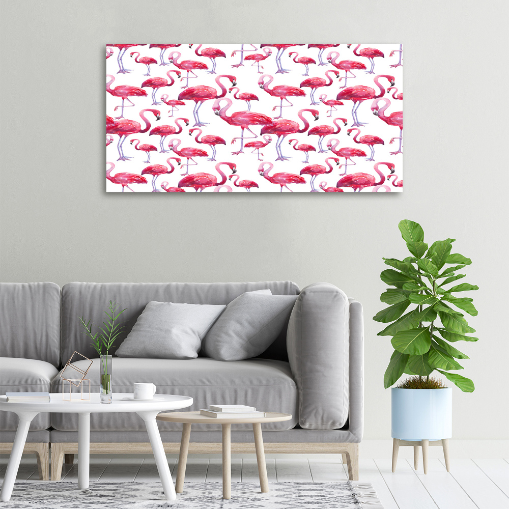 Canvas wall art Flamingos