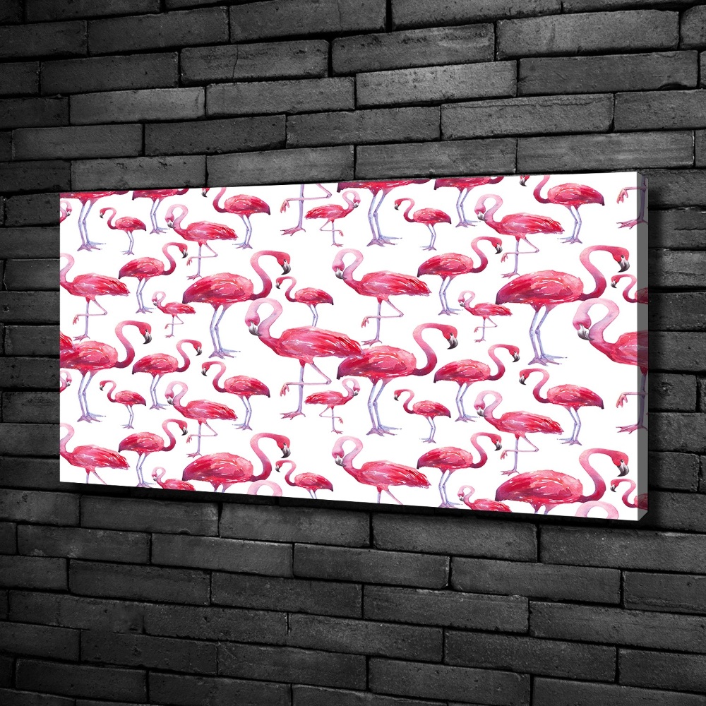 Canvas wall art Flamingos