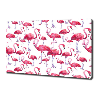 Canvas wall art Flamingos