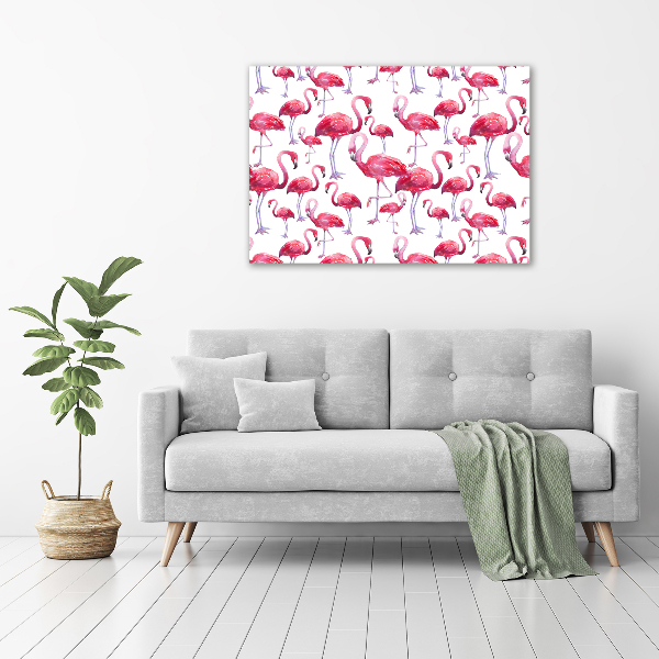 Canvas wall art Flamingos