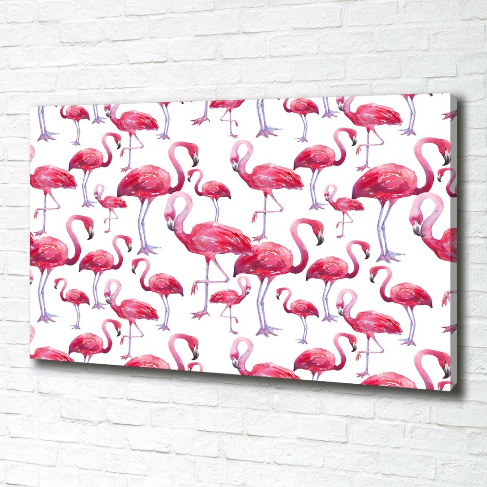 Canvas wall art Flamingos