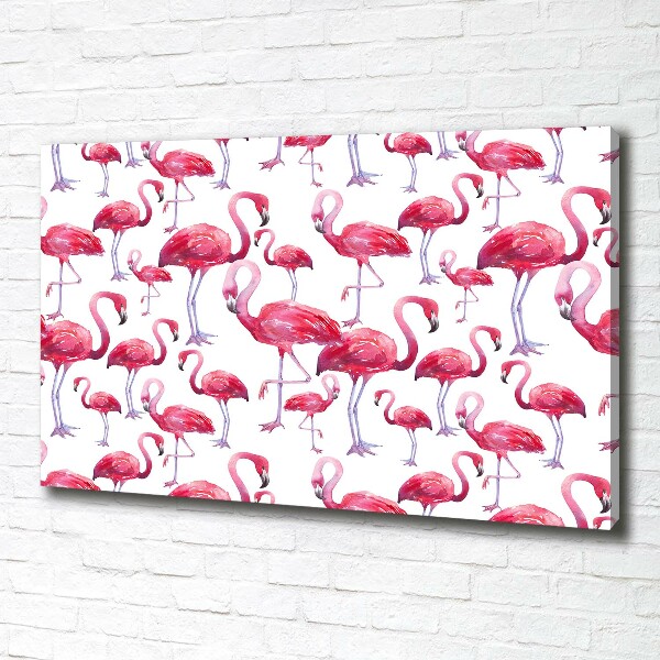 Canvas wall art Flamingos