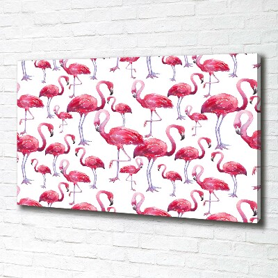 Canvas wall art Flamingos