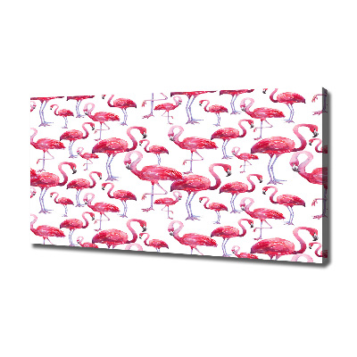 Canvas wall art Flamingos