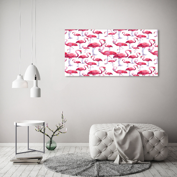 Canvas wall art Flamingos