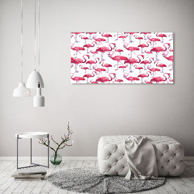 Canvas wall art Flamingos