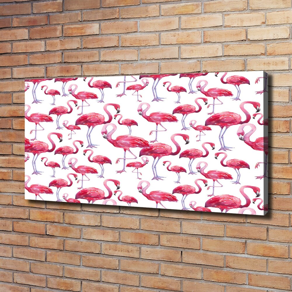 Canvas wall art Flamingos