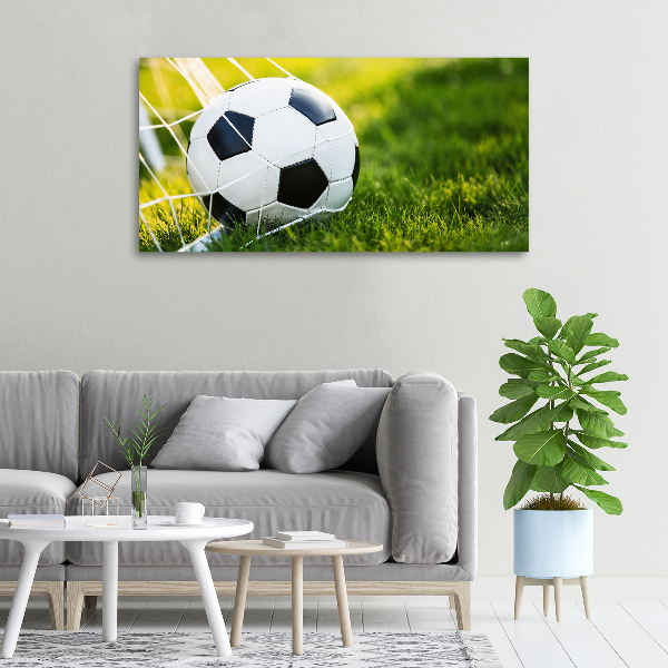 Canvas wall art Ball in the goal