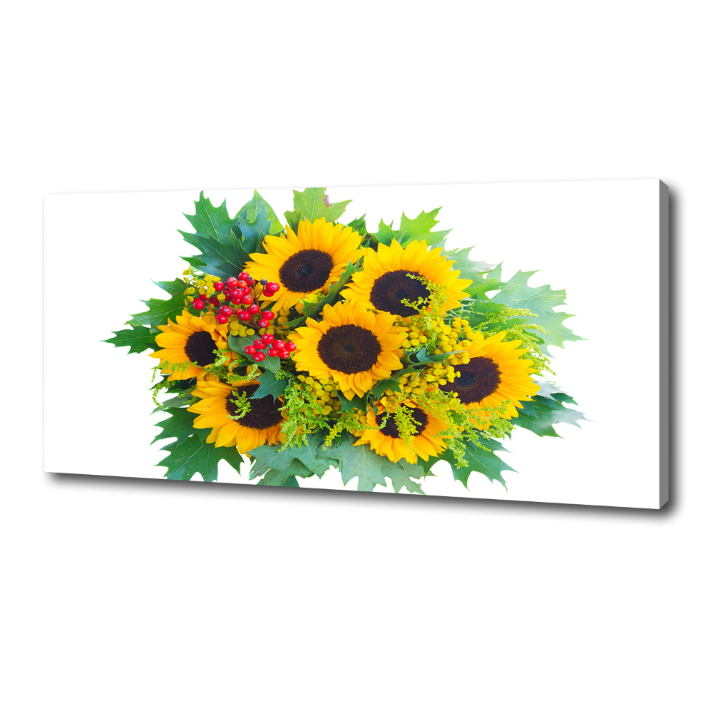 Canvas wall art Bouquet of sunflowers