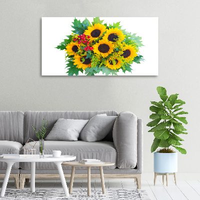 Canvas wall art Bouquet of sunflowers