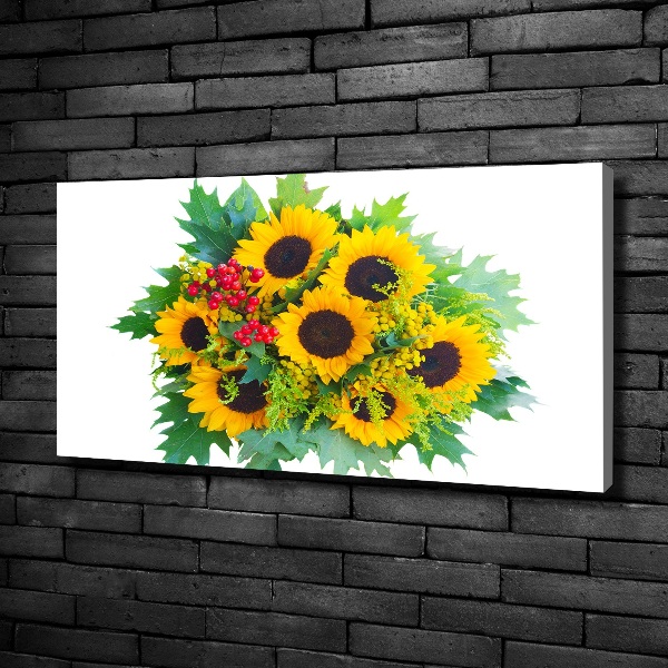 Canvas wall art Bouquet of sunflowers