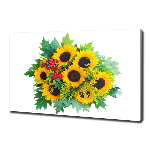 Canvas wall art Bouquet of sunflowers