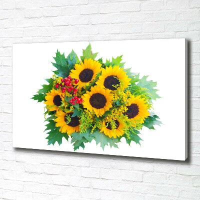 Canvas wall art Bouquet of sunflowers