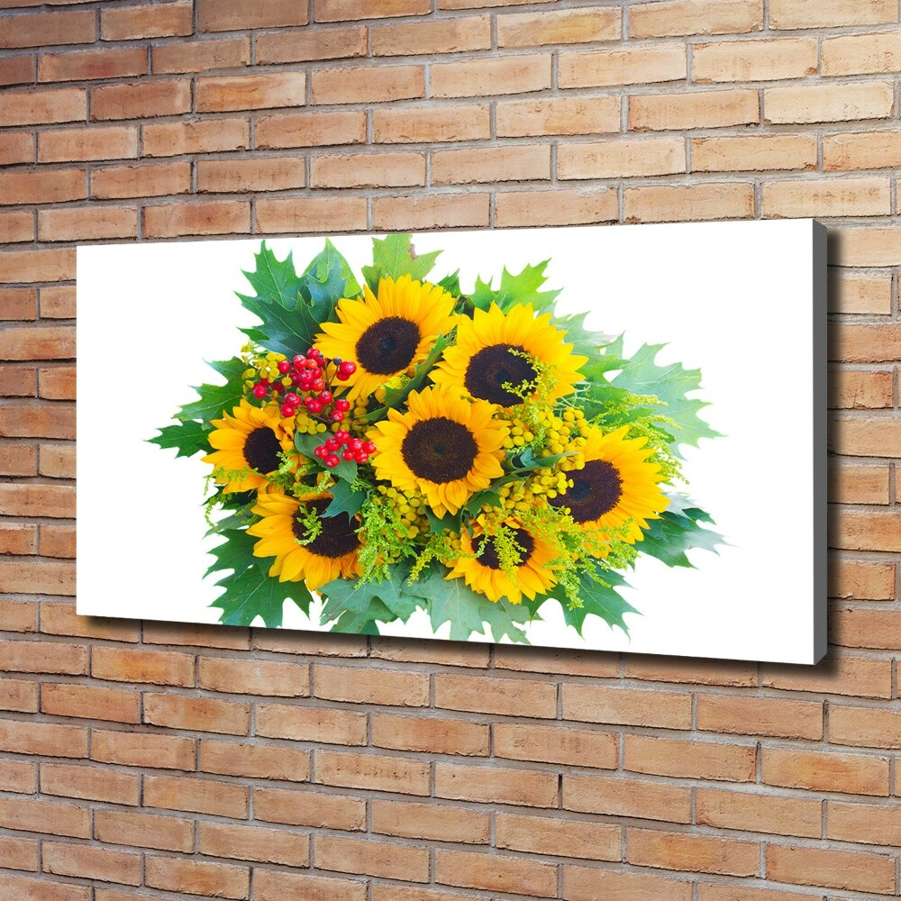 Canvas wall art Bouquet of sunflowers