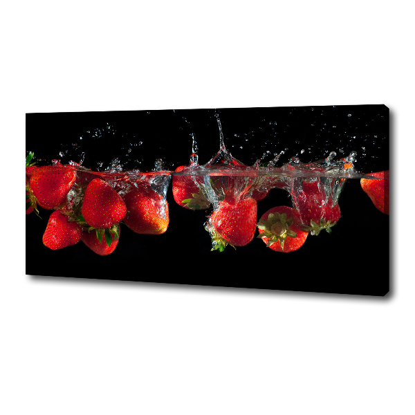 Canvas wall art Strawberries under water