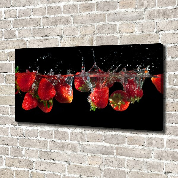 Canvas wall art Strawberries under water