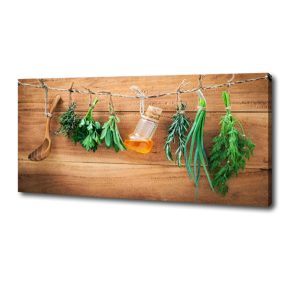 Canvas wall art Herbs on a string