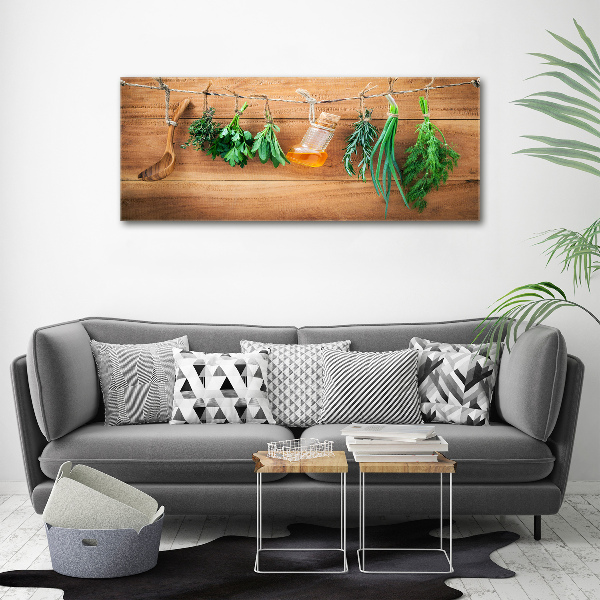 Canvas wall art Herbs on a string