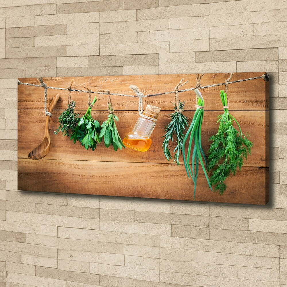 Canvas wall art Herbs on a string